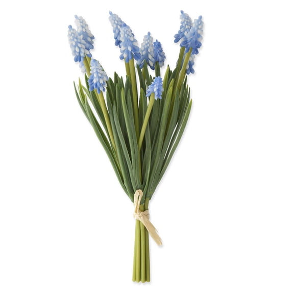 KK Interiors 10.5" Blue Grape Hyacinth Spring Flowers - 6 Stem Bundle