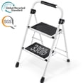 thumbnail image 1 of Kingrack 2 Step Ladder, Folding Step Stools for Adults , Anti-Slip Wide Pedal, 330lb for Home & Workplace, 1 of 7