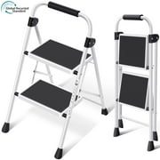 Kingrack 2 Step Ladder, Folding Step Stools for Adults , Anti-Slip Pedal, 330lb for Home & Workplace