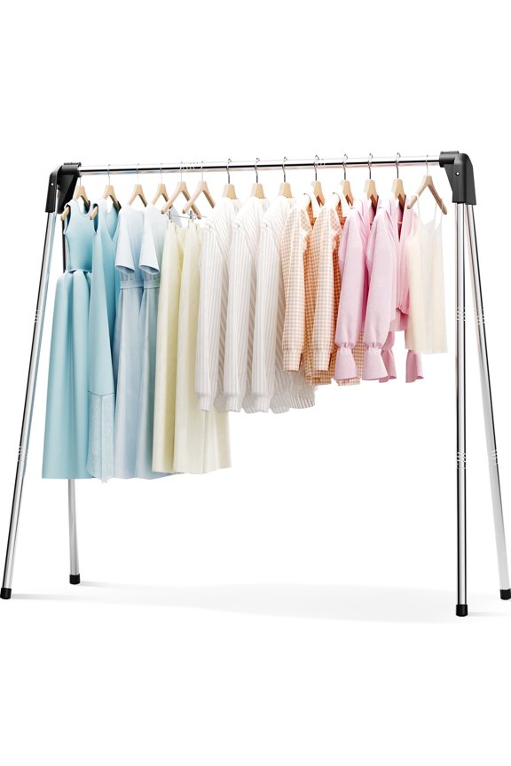 KK KINGRACK Clothes Drying Rack, Foldable Clothing Rack, for Indoor Outdoor, Stainless Steel