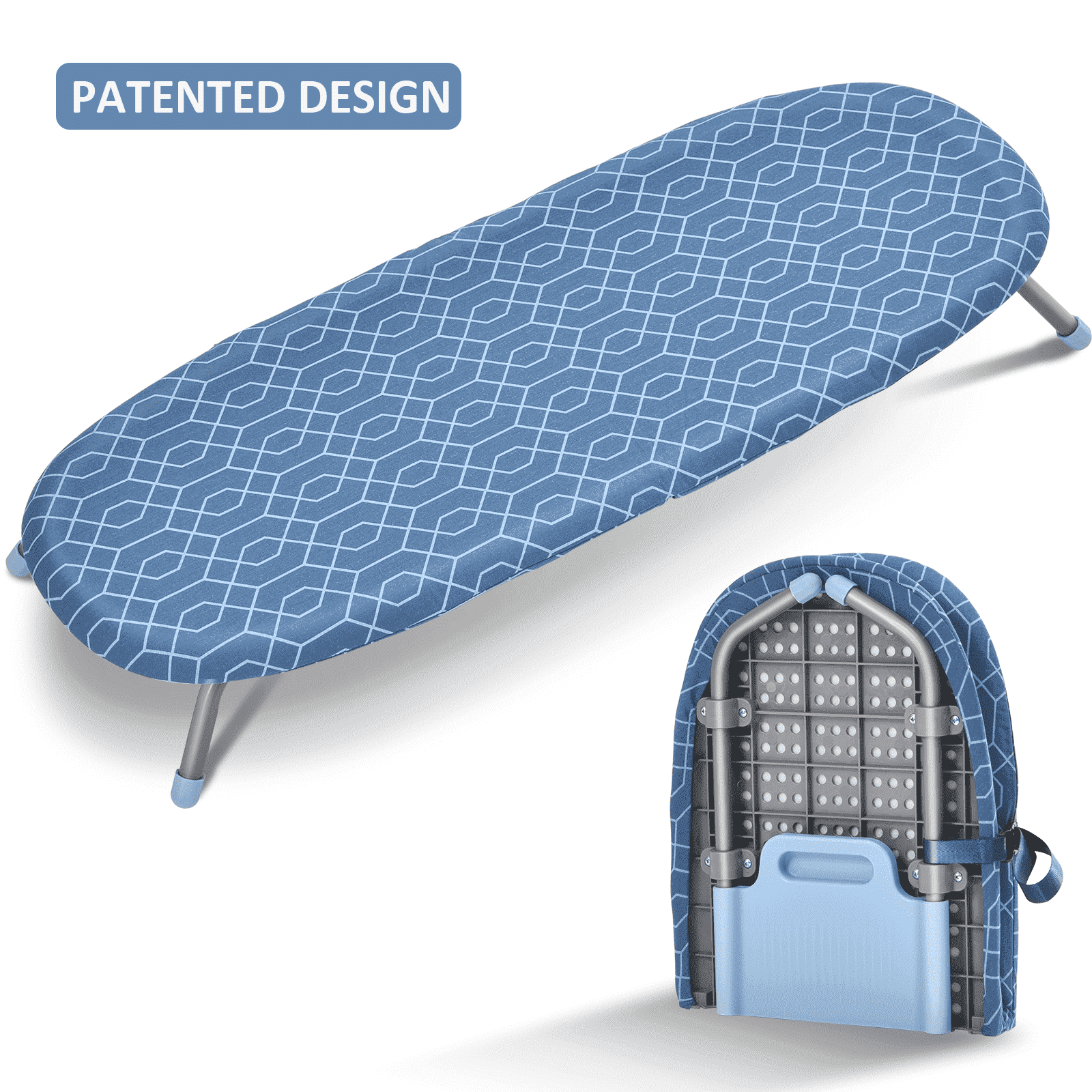 Foldable Ironing Board, Tabletop Small Ironing Board with Heat Resistant Ironing Cover, Portable Iron Board for Home Travel Use