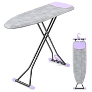 KK KINGRACK Ironing Board, Iron Board Full Size with Hanger & Rotating Nonslip Feet, 7 Level Height Adjustable, 43x13 in, Gray