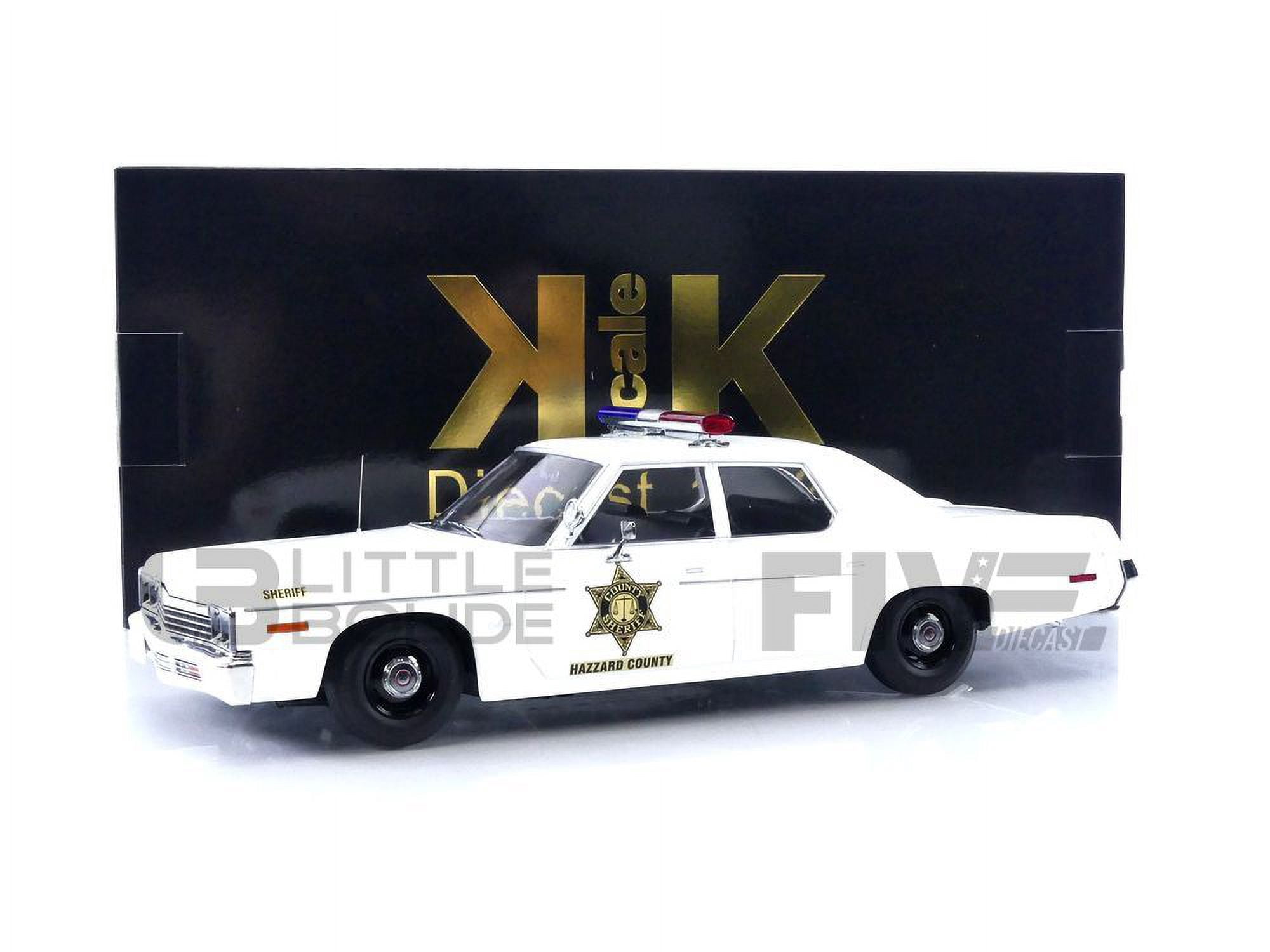 Voiture Miniature Diecast KK Scale 1/18 - Dodge Monaco 1974 Police Hazzard County