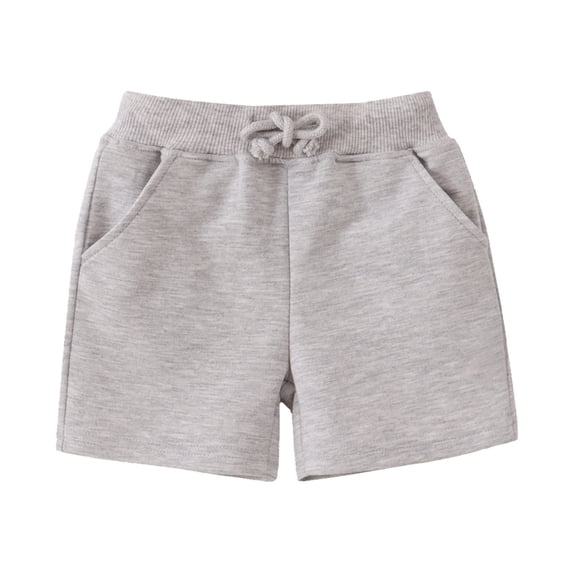 KKBOTIVE Athletic Shorts for Boys Casual Solid Color Sport Shorts Comfortable Holiday Shorts for Kids Youth Fashion Clothing, Light Gray Size: 4-5 Years