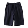 thumbnail image 1 of KKBOTIVE Boys Cargo Shorts Athletic Short Pants Elastic Waist Comfort Casual Summer Lightweight Sports Shorts for Kids Outdoor Play Wear ( Navy Size: 3-4 Years ), 1 of 3