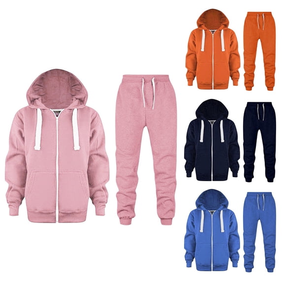 KKBOTIVE Boys Girls Anime Tracksuit Pullover Hoodie Jogging Pants Set 2 Pcs Sweatshirt for Kids Z03 Pink 9-10 Years