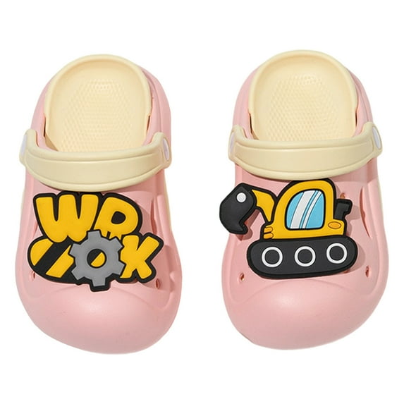 KKBOTIVE Boys Girls Clog Cute Garden Slippers Casual Slides Sandals Beach Water Shoes for Kids Toddlers Daily Summer Wear, Red Size: 4.5-5 Years