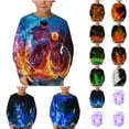 thumbnail image 1 of KKBOTIVE Boys' Long Sleeve Shirt Cool T-Shirt Funny 3D Print Sweatshirt Casual Round Neck Fashion Tops Pullover for Kids Boys Clothes, Red Size: 2-3 Years, 1 of 5