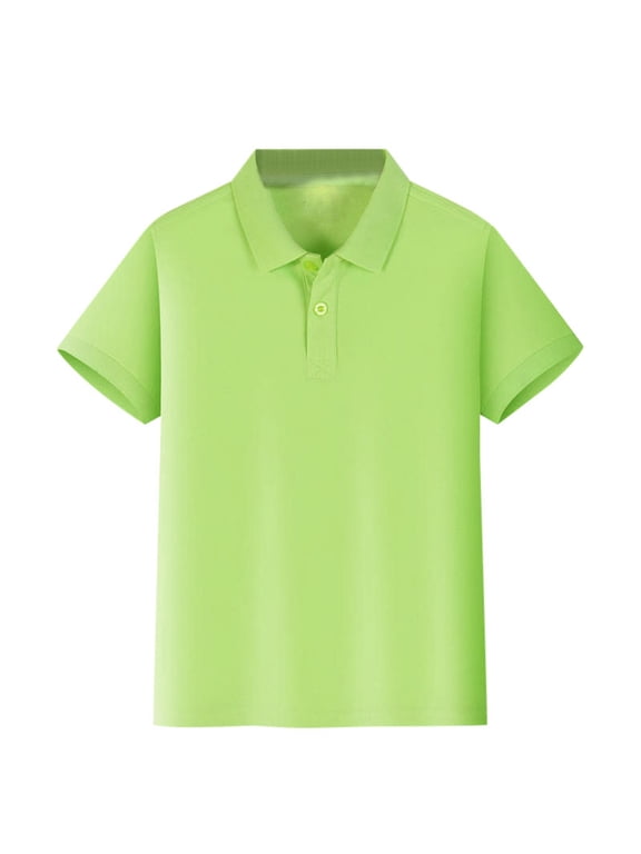 Boys Polo Shirt Short Sleeve Neon Polo School Uniform Shirts Kids Collared Shirt for Boys Top GN2 10-12 Years