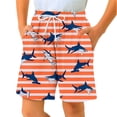 thumbnail image 1 of KKBOTIVE Boys Summer Shorts Casual Graphic Print Cargo Shorts Elastic Waistband Pants with Pocket Trendy Athletic Bottoms Beach Shorts Kid's Fashion Clothes, Orange Size: 3-4 Years, 1 of 4