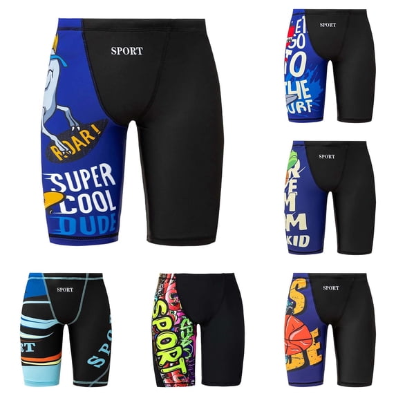 KKBOTIVE Boys Swim Trunks Printed Athletic Swimwear for Kids Cozy Boys Swimming Shorts Summer Beach Pool Sports Wear, Purple Size: 9-10 Years