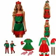 thumbnail image 1 of KKBOTIVE Christmas Apron for Adult Teen - Funny Santa Design for Xmas Family Party Role Playing Outfit with Santa Hat Green Size: One Size, 1 of 10