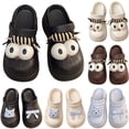 thumbnail image 1 of KKBOTIVE Clogs for Girls Cute Funny Big Eye Sandals Summer Outdoor Casual Shoes on Slippers Kids Daily Fashion Footwear, Black Size: 37, 1 of 10