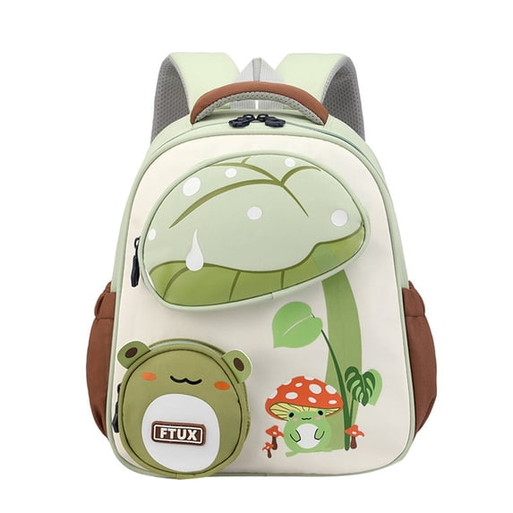 KKBOTIVE High School Backpacks Front Utility Pocket with Built-In Organizer Character School Backpacks 2026 School Bag Top Green One Size