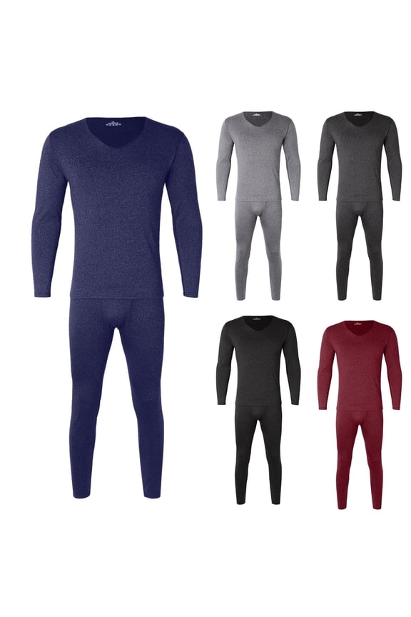 Long Johns for Men Thermal Underwear Sets 2 Piece Cold Weather Base Layer Set Heavyweight Lined Winter Clothes, Dark Gray, Size XL