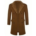 thumbnail image 1 of KKBOTIVE Men's Jacket Coat Long Jackets Winter Overcoat Peacoat Double Collared for Men's Fashion Clothes ( Brown Size: XL ), 1 of 4
