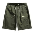 thumbnail image 1 of KKBOTIVE Mens Cargo Shorts Elastic Waistband Drawstring Fashion Shorts Loose Fit Breathable Fabric Summer Outdoor Casual Shorts ( Green Size: XL ), 1 of 6