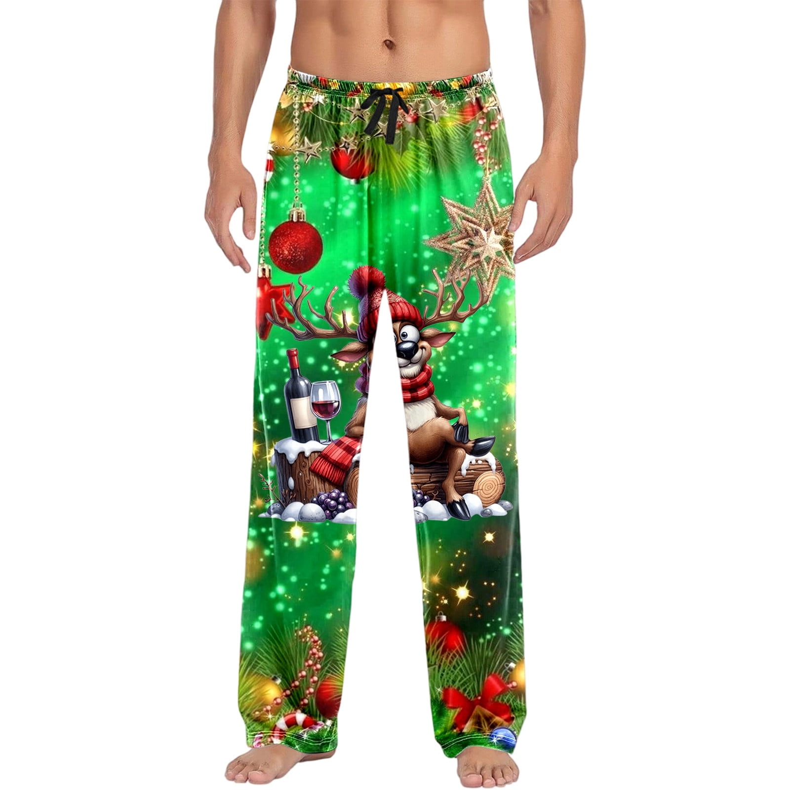 KKBOTIVE Mens Christmas Pajama Pants Mens Santa Christmas Pajamas — free download