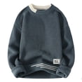 thumbnail image 1 of KKBOTIVE Mens Sweater Coat Lightweight Cardigan Color Block Pullover Soft Comfy Festival Winter Warm Clothes Men's Fashion ( Grey Size: M ), 1 of 6