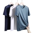 thumbnail image 1 of KKBOTIVE Mens T Shirts Short Sleeve Athletic Tees Solid Color Sports Undershirt Quick Drying Tops Fashion Clothes for Mens Z01 White XL, 1 of 3