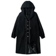 thumbnail image 1 of KKBOTIVE Mens Trench Coat Belted Windbreaker Jackets Lapel Lightweight Long Jacket Casual Overcoat Men's Fashion Black Size: XL, 1 of 4