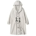 thumbnail image 1 of KKBOTIVE Mens Trench Coat Single Oversized Wool Blend Overcoat Notched Lapel Belt Hooded Trench Jacket Fall Windproof Coat Business Clothes, 1 of 4