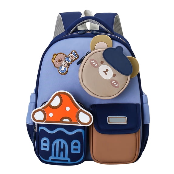 KKBOTIVE Nursing School Backpack Cute Patterns, Adjustable Padded Straps Character School Backpacks 2026 School Bag Top Blue One Size