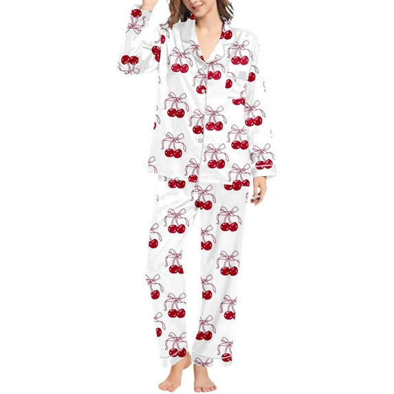 KKBOTIVE Pajamas for Women Set - Womens Pajamas Long Pants Sleepwear Sets Soft Comfy Night Wear V Neck Loungewear Cute Pajama Wear ( e-Pink Size: XL )
