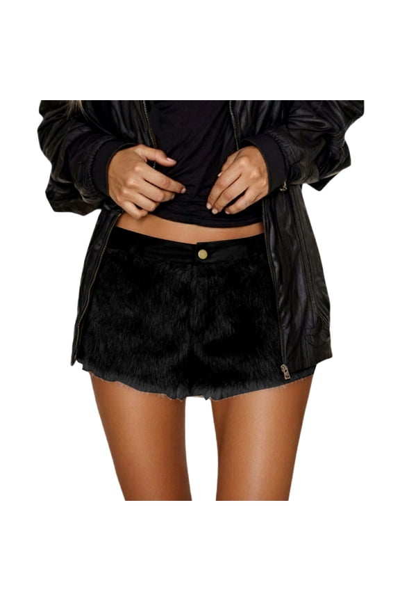 Retro Shorts for Ladies, Carnival High Waist Lifting Streetwear Casual Hot Pants Women's Fashion, Black Size: S