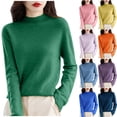 thumbnail image 1 of KKBOTIVE Sweaters for Women Comfort Pullover Fall Winter Casual Crewneck Sweater Dressy Long Sleeve Fashion Tops ( Green Size: M ), 1 of 6