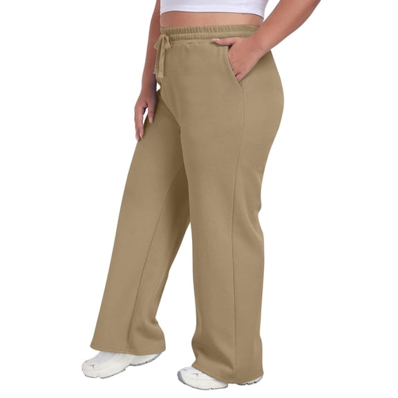 KKBOTIVE Sweatpant for Women Casual Straight Leg Pants Solid Color Loose Trousers Soft Comfort Women's Clothes Khaki, Size: XL
