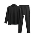 thumbnail image 1 of KKBOTIVE Thermal Long Sleeve Men - Mens Thermal Underwear Breathable Comfy Breathable Comfy Long Johns Pajamas Sets #03 Black & Size XXL, 1 of 4