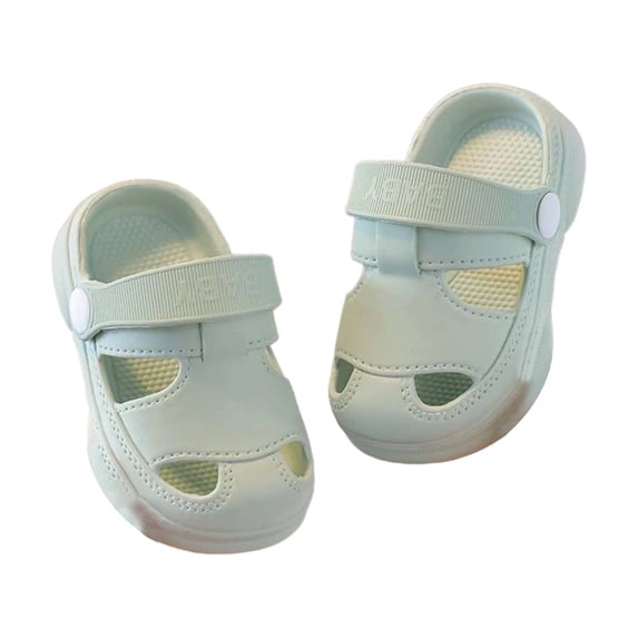 KKBOTIVE Toddler Boys Girls Clogs Solid Color Garden Shoes Unisex Slides Sandals Summer Beach Pool Slippers, Light Green Size: 2-3 Years