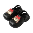 thumbnail image 1 of KKBOTIVE Toddler Girls Cute Graphic Sandals, Casual Lightweight Cozy Beach Clogs Summer Slippers for Kids Everyday Wear, Black Size: 5-6 Years, 1 of 3