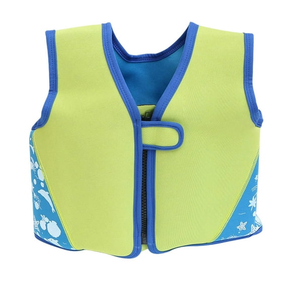 KKBOTIVE Toddler Swim Vest, Boys Girls Solid Color Buoyancy Life Jackets for Pool Swim Clothing, Yellow Size: 4-5 Years