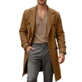 thumbnail image 1 of KKBOTIVE Trench Coat for Mens Fall Winter Overcoat Casual Outerwear Jacket for Daily Wear Men's Fashion Brown Size: M, 1 of 4