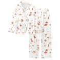 thumbnail image 1 of KKBOTIVE Valentine's Day Pajamas Set for Women - Floral Print Pajama Long Sleeve Comfortable Loungewear Sleepwear For Cozy Nights And Relaxing At Home Soft Breathable Fabric ( White-2 Size: S ), 1 of 5