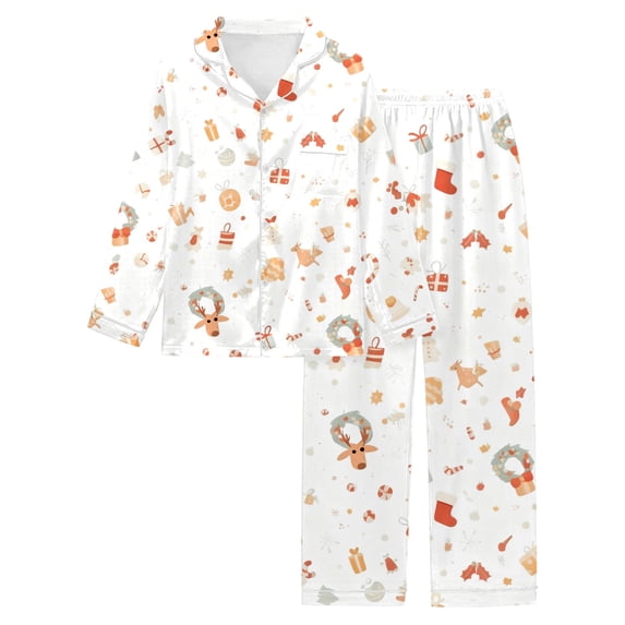 KKBOTIVE Valentines Pajamas for Women - Floral Print Pajama Long Sleeve Comfortable Loungewear Sleepwear For Cozy Nights And Relaxing At Home Soft Breathable Fabric ( White-3 Size: XXL )