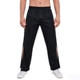 thumbnail image 1 of KKBOTIVE Wide Leg Sweatpants Men Tear Awaying Pants 2 Side Zippers Open Bottom Sweatpants Loose Fit Casual Post Surgerying Pants with Pockets, Black Size: L, 1 of 9