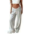 thumbnail image 1 of KKBOTIVE Women's Low Rise Baggy Sweatpants Straight Leg Cargo Pants Casual Trousers Fashion Women's Streetwear Light Gray, Size: S, 1 of 5
