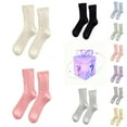 thumbnail image 1 of KKBOTIVE Womens Floor Socks Knit Crew Sock Winter Warm Thermal Sleeping Booties Indoor Home Comfort Socks Daily Footwear, Pink One Size, 1 of 4