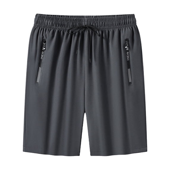 KKBOTIVE Workout Casual Crotchless Men Shorts Joggers Athletic Hiking Short Pants Running Gym Sports SweatShorts Grey XXL