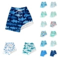 thumbnail image 1 of KKBOTIVE Youth Boys Sea Animal Print Swim Trunks with Compression Liner Boys Bathing Suit for Kids Swimsuits Quick Drying Kids Board Shorts ( Sky Blue Size: 14-16 Years ), 1 of 5