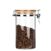KKC Glass Food Storage Jar Canister, Coffee Bean Container With Airtight Lid,Coffee Bean Container,Sealed Jar, 40 Fluid-oz