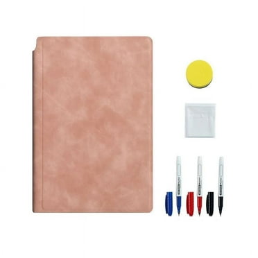 KKCXFJX Deals，Smart Reusable Leather Notebook With Three Pens Wiping Cloth And Eraser,Clearance