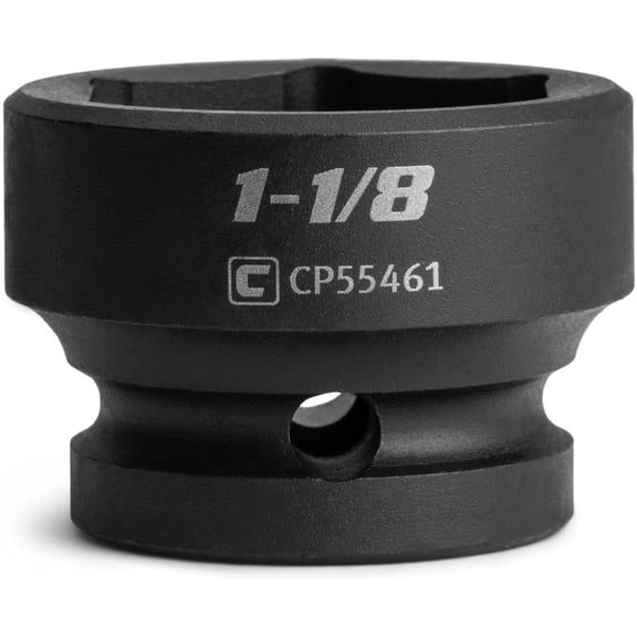 KKFEN-1-1/8 in. Stubby Impact Socket, 1/2 in. Drive, 6-Point, SAE