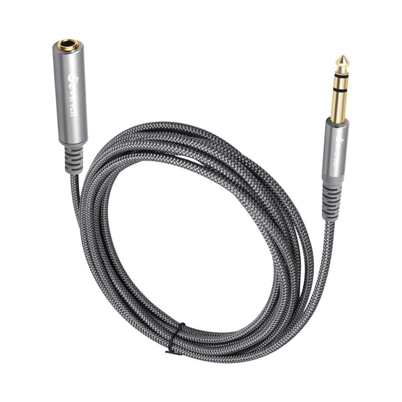 KKFEN-1/4 inch Headphone Extension Cable, 6.35mm TRS Male to Female Stereo Cord, Quarter Inch Guitar Cable Extender, 15ft (4.5 Meters)