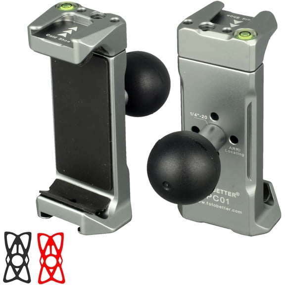 KKFEN-1 Inch/25mm Ball Mount Phone Holder Compatible with RAM mounts B Size Double Socket Arm for Car Bike Motorcycle Phone Mount with 1" Ball