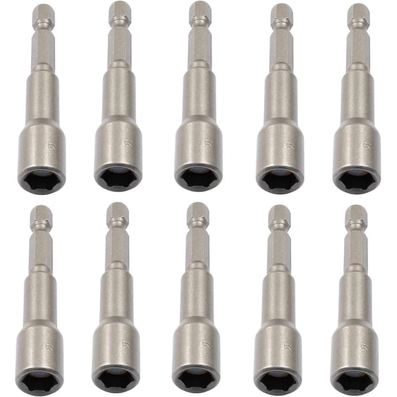KKFEN-10 Pcs 5/16 Inch Hex Magnetic Power Hex Nut Driver Magnetic Extension Socket Drill Bit Set, Quick Change Socket Nut Impact Driver for Electric Drill