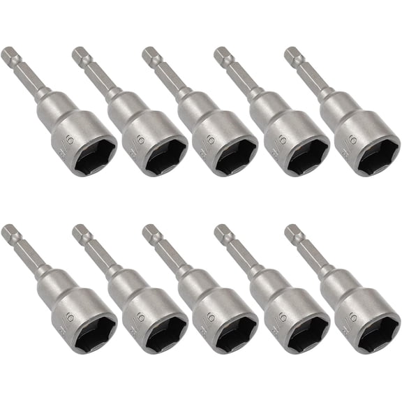 KKFEN-10 Pcs 9/16 Inch Hex Magnetic Power Hex Nut Driver Magnetic Extension Socket Drill Bit Set, Quick Change Socket Nut Impact Driver for Electric Drill